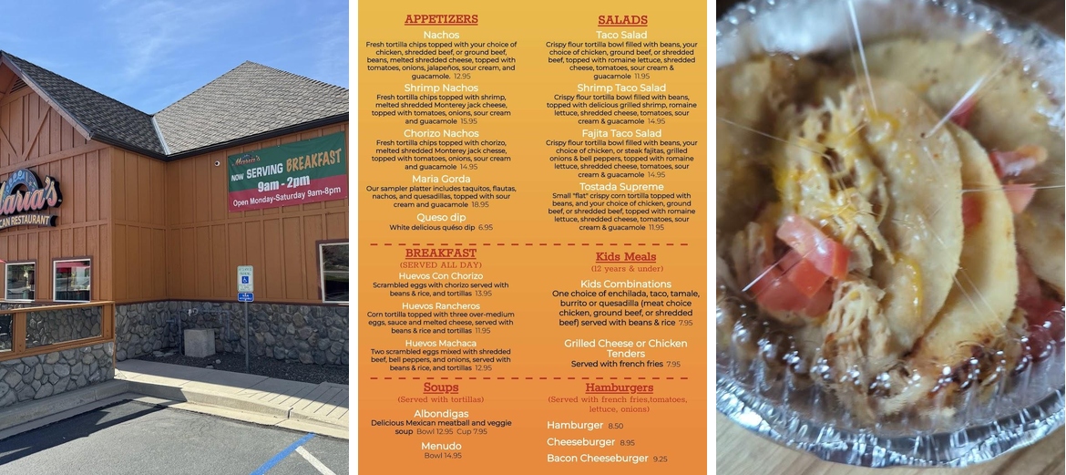 Maria's Menu