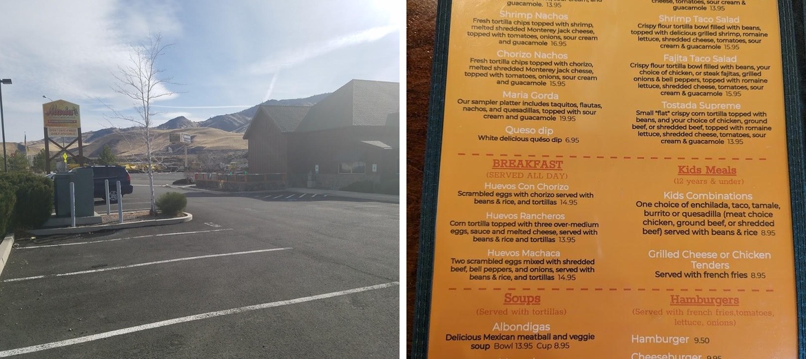 Maria's Menu