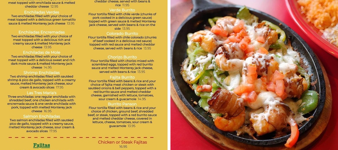 Maria's Menu